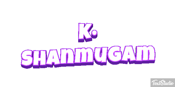 K. Shanmugam Text effect