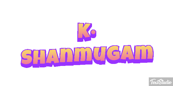 K. Shanmugam Text effect