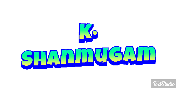 K. Shanmugam Text effect