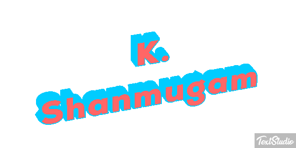 K. Shanmugam Text effect