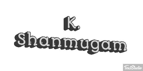 K. Shanmugam Text effect