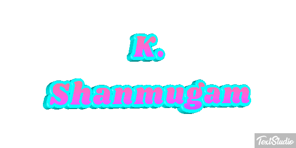 K. Shanmugam Text effect