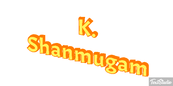 K. Shanmugam Text effect