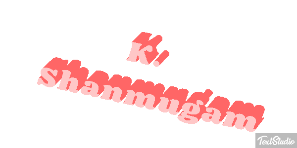 K. Shanmugam Text effect