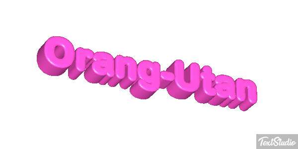 Orang-Utan Texteffekt