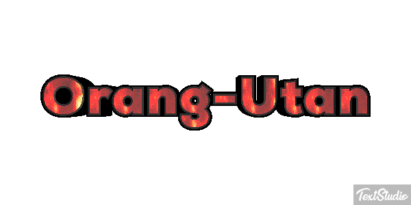 Orang-Utan Texteffekt