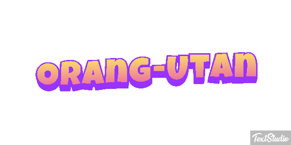 Orang-Utan Texteffekt