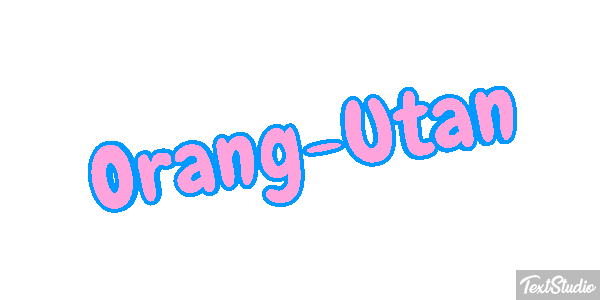 Orang-Utan Texteffekt
