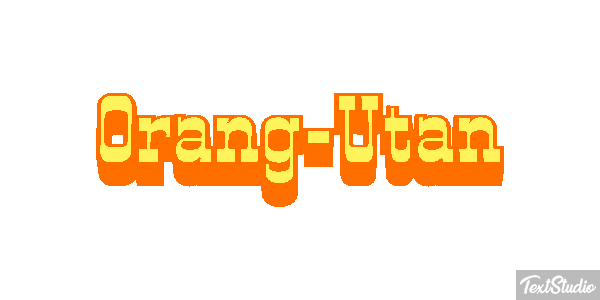 Orang-Utan Texteffekt