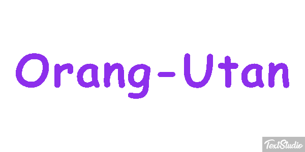 Orang-Utan Texteffekt