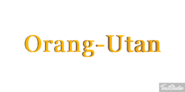 Orang-Utan Texteffekt