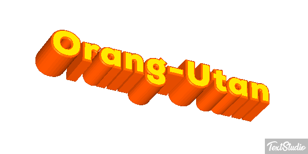 Orang-Utan Texteffekt