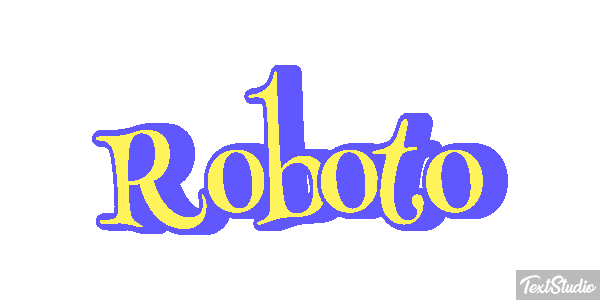 Roboto Текстовый эффект