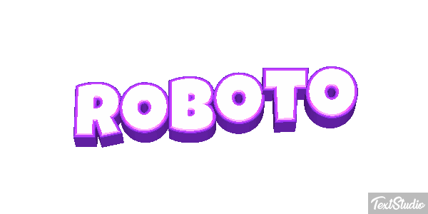 Roboto Текстовый эффект