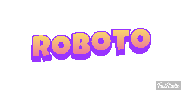 Roboto Текстовый эффект