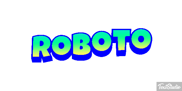 Roboto Текстовый эффект
