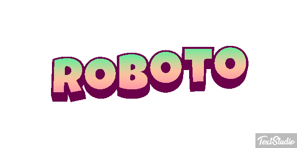 Roboto Текстовый эффект