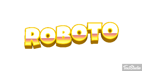 Roboto Текстовый эффект