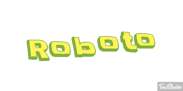 Roboto Текстовый эффект