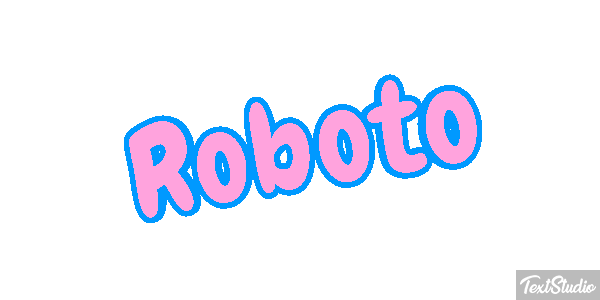 Roboto Текстовый эффект