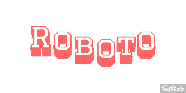 Roboto Текстовый эффект