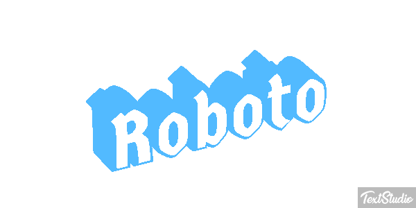 Roboto Текстовый эффект