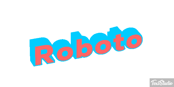 Roboto Текстовый эффект