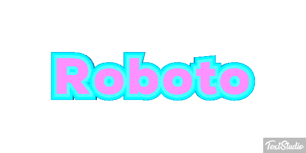 Roboto Текстовый эффект