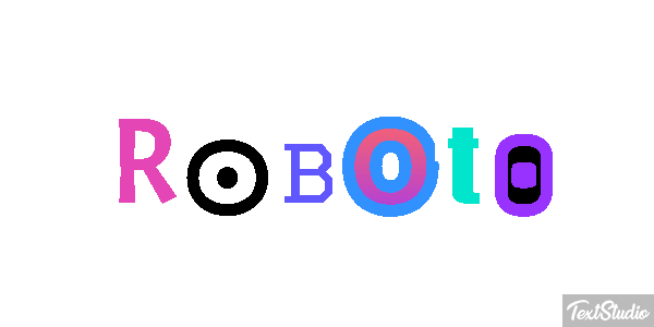 Roboto Текстовый эффект