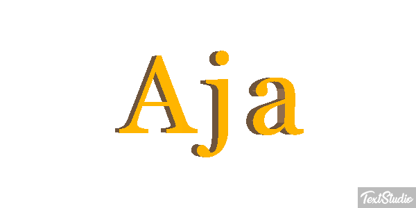 Aja Text effect