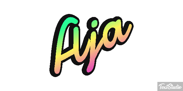 Aja Text effect