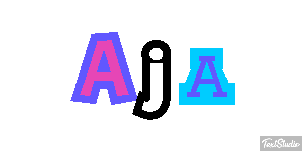 Aja Text effect