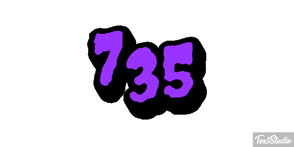 735 Tekst effect