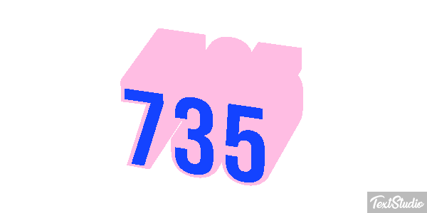 735 Tekst effect
