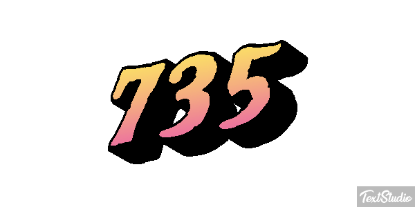735 Tekst effect