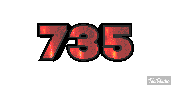 735 Tekst effect