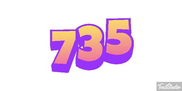 735 Tekst effect