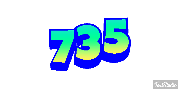 735 Tekst effect