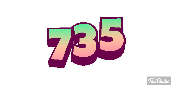 735 Tekst effect
