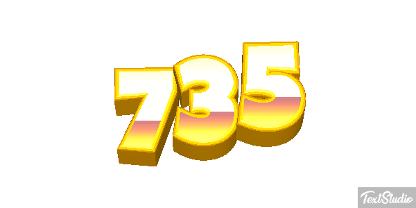 735 Tekst effect