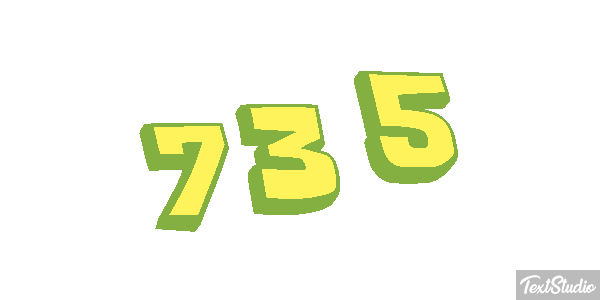735 Tekst effect