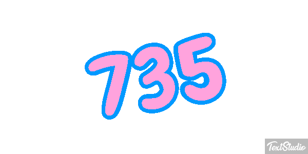 735 Tekst effect