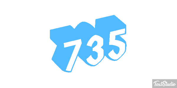 735 Tekst effect
