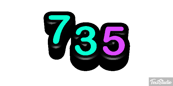 735 Tekst effect