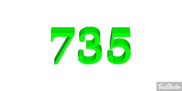 735 Tekst effect