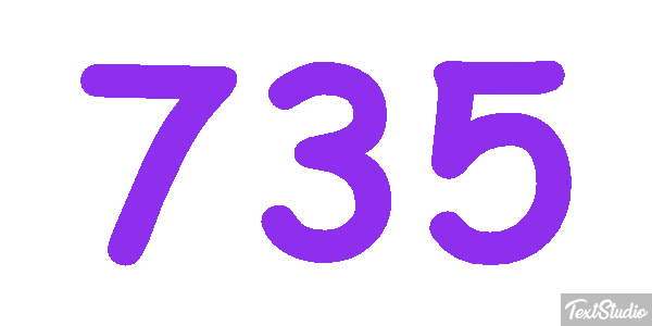 735 Tekst effect