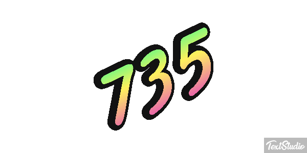 735 Tekst effect