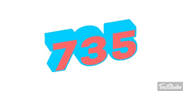 735 Tekst effect