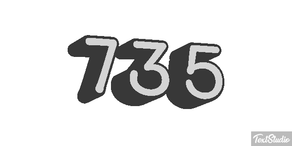 735 Tekst effect