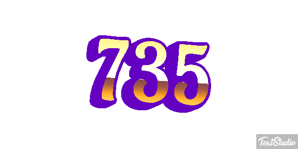735 Tekst effect